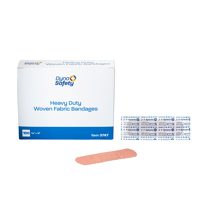 Heavy Duty Woven Fabric Bandage, ⅞” x 3” - 100 pcs per Box/24 Boxes per Case