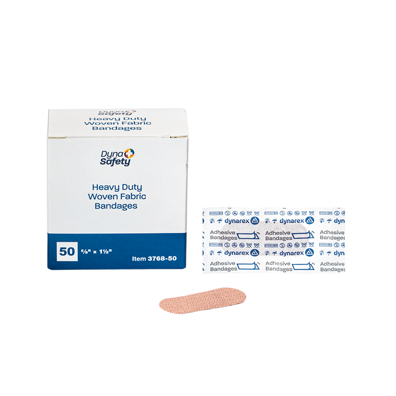 Heavy Duty Woven Fabric Bandage, ⅝” x 1 ½” - 50 pcs per Box/25 Boxes per Case