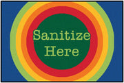 Rainbow Dot Sanitize Rug - 3ft x 4ft6 in - Rectangle - Multi