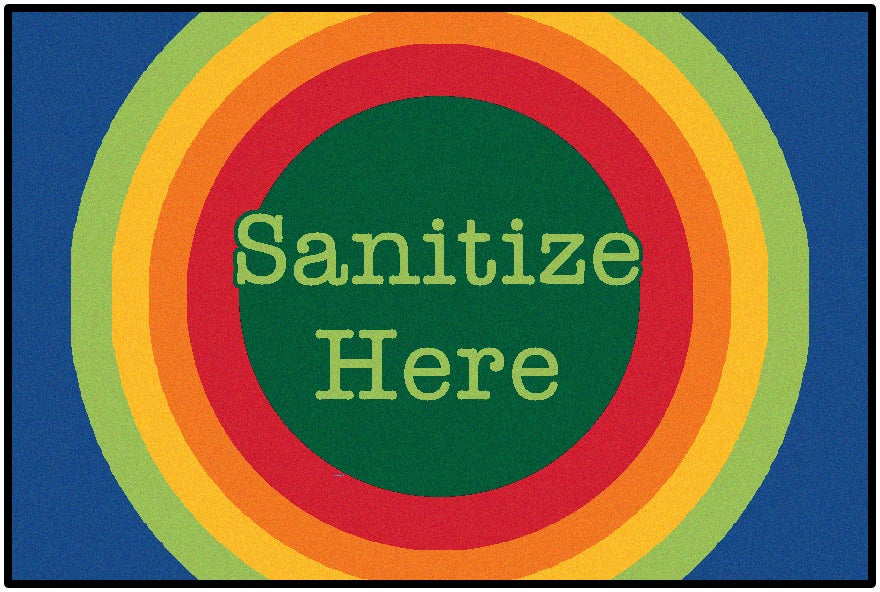 Rainbow Dot Sanitize Rug - 3ft x 4ft6 in - Rectangle - Multi