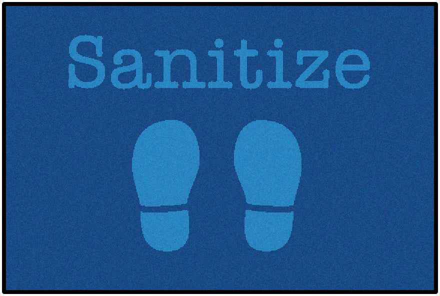Blue Shoes Sanitize Rug - 3ft x 4ft 6in - Rectangle