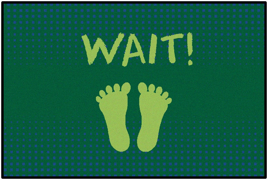 Green Stand & Wait Rug - 3ft x 4ft 6in - Rectangle