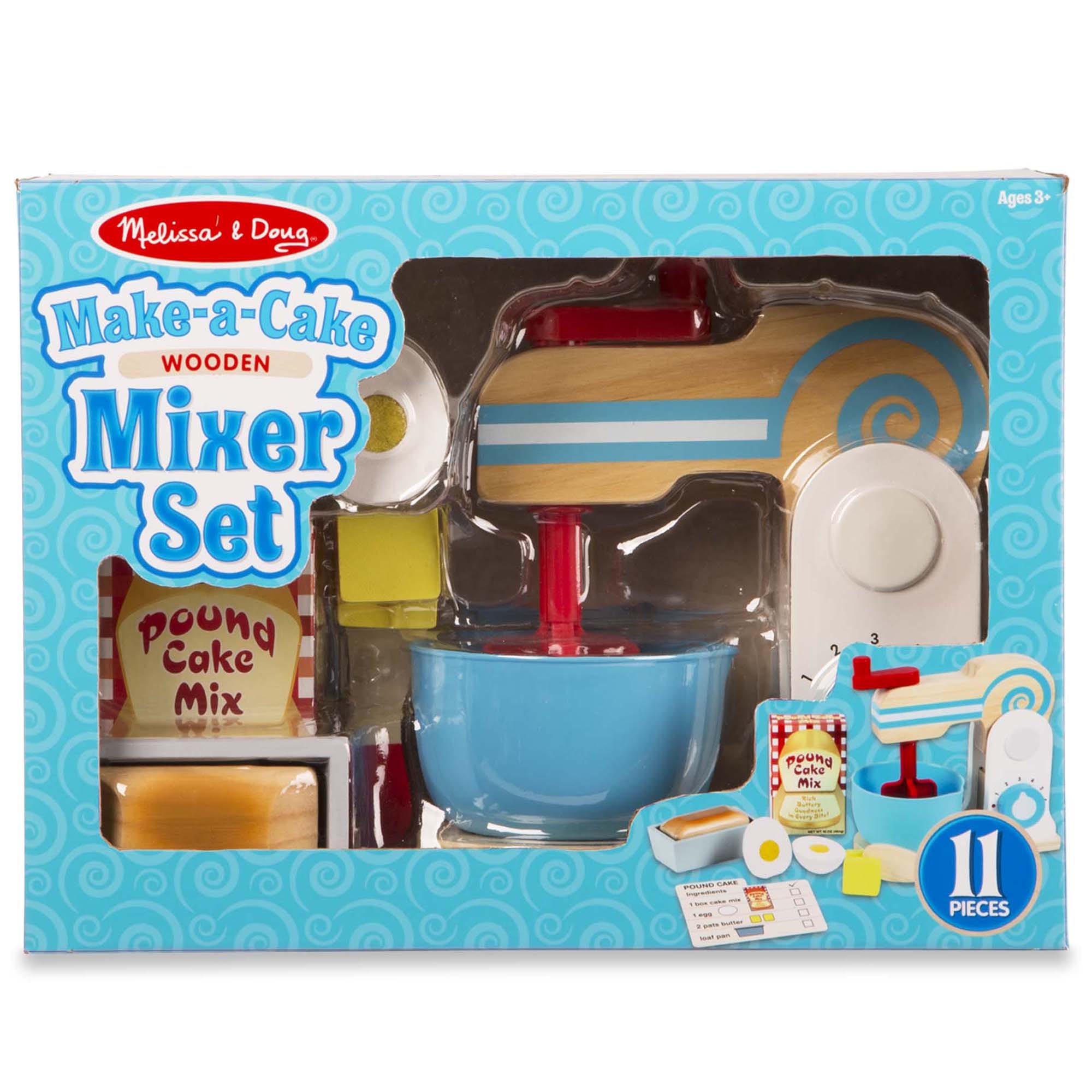 Wooden Make-a-Cake Mixer Set
