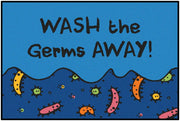 Wash Away the Germs Rug - 3ft x 4ft 6in - Rectangle - Blue