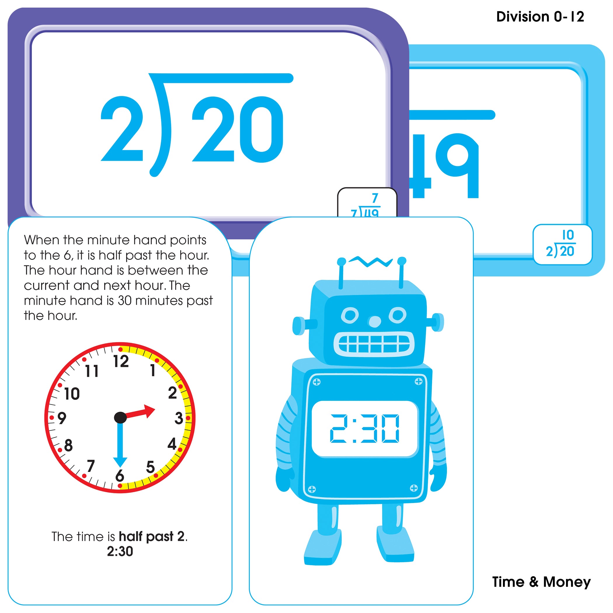 Math 3-4 Flash Card, 4-Pack