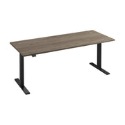 Bush Business Furniture Move 60 Series 72W x 30D Electric Height Adjustable Standing Desk in Modern Hickory with Black Base - 71.02" Width x 29.37" Depth x 47.69" Height