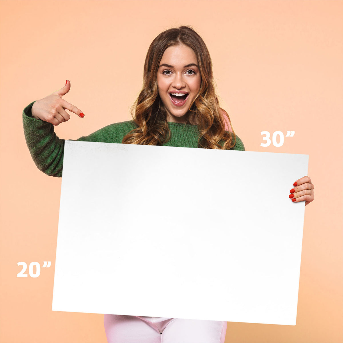 20X30 ONE-SIDED SHEET WHITE