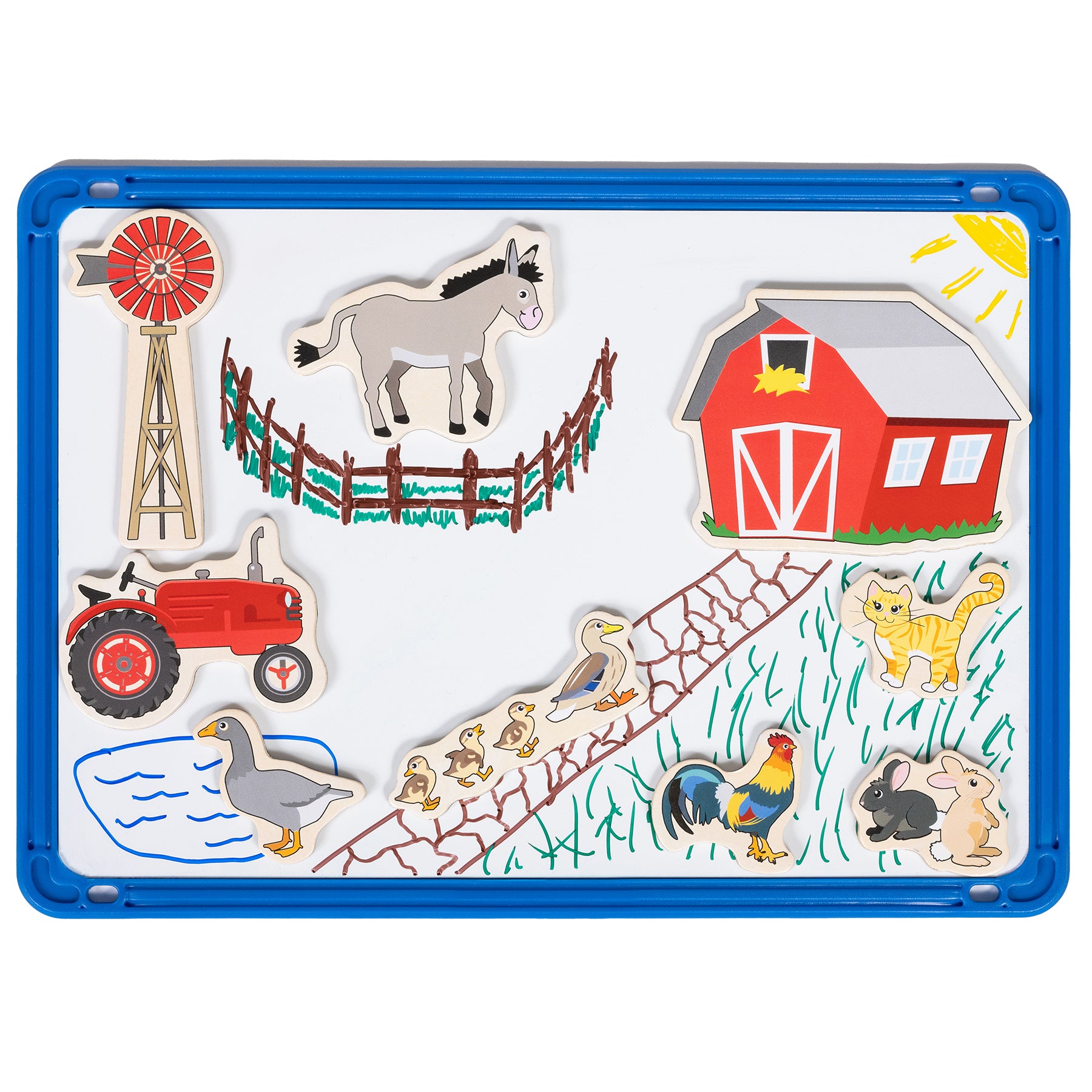 Wooden Magnets- Farm - Set of 20