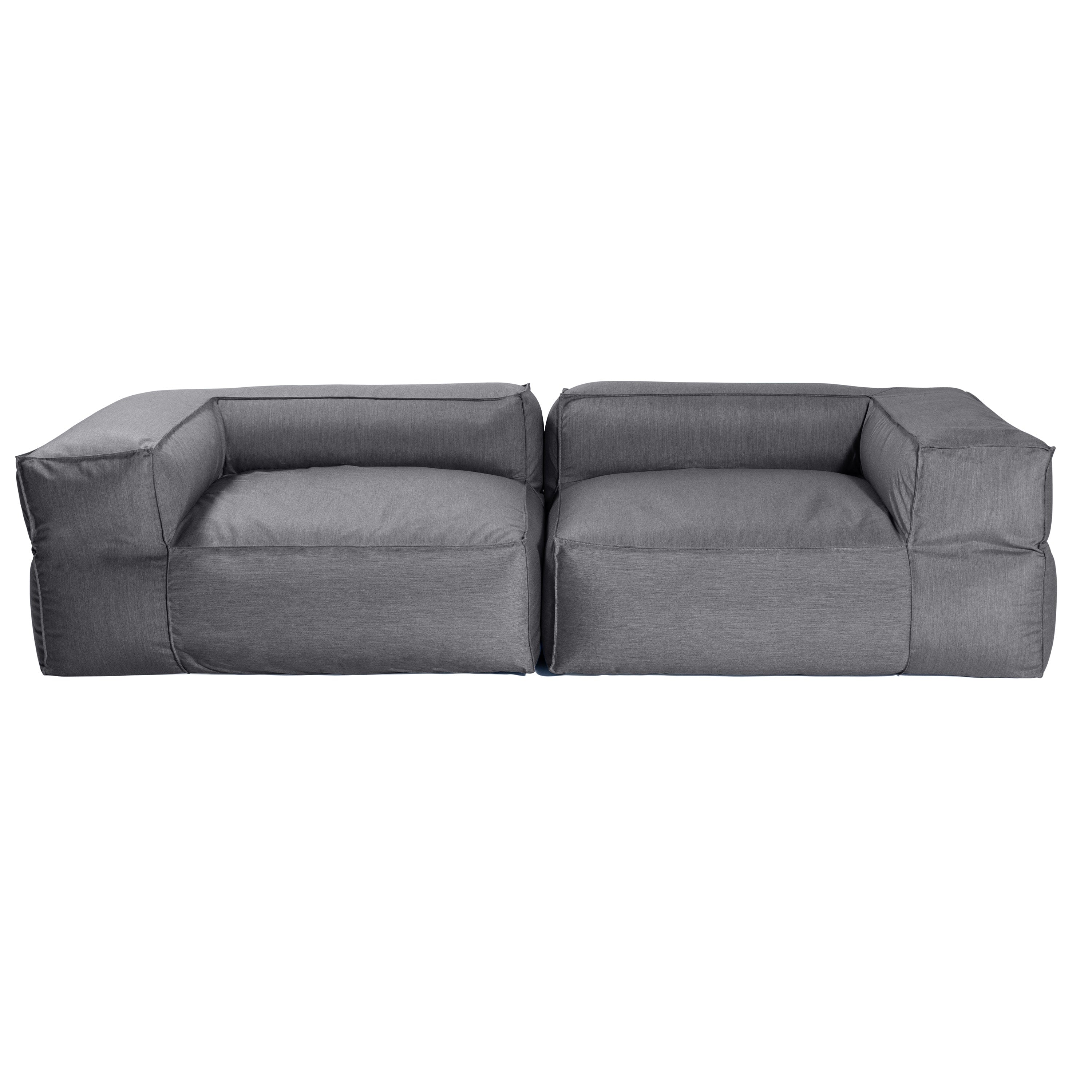 Baya Outdoor Modular Loveseat - Luxurious Soft Seating for Poolside or Hospitality, Charcoal