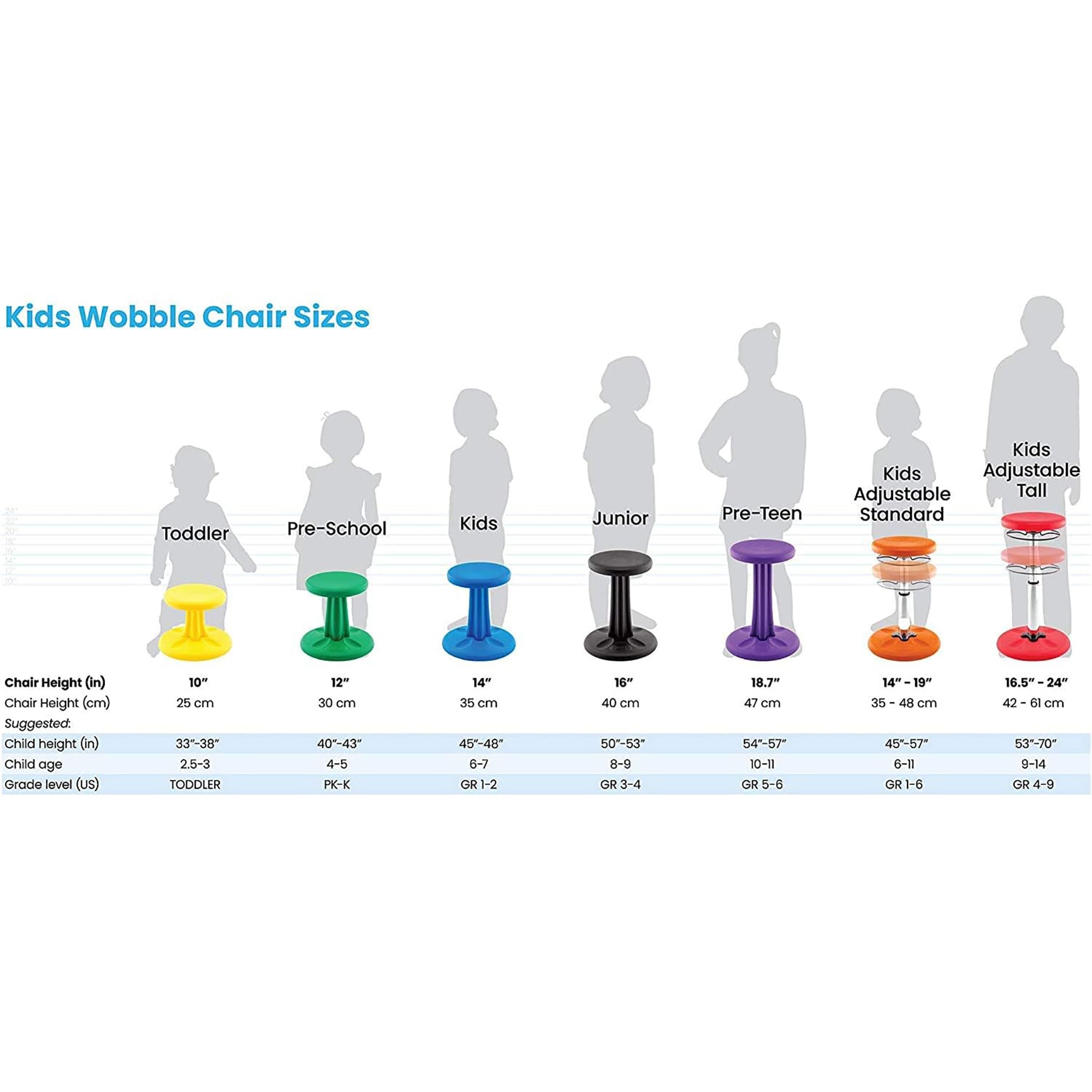 Pre-Teen Wobble Chair 18.7", Sand Dollar