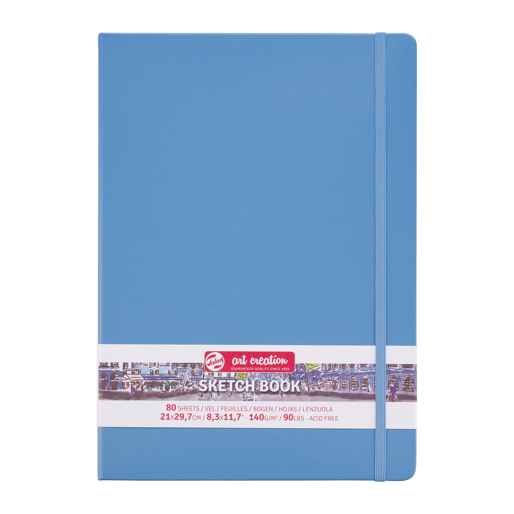 Sketchbook, 80 Sheets, 90lbs, Lake Blue Cover, 8.3" x 11.7" (A4)