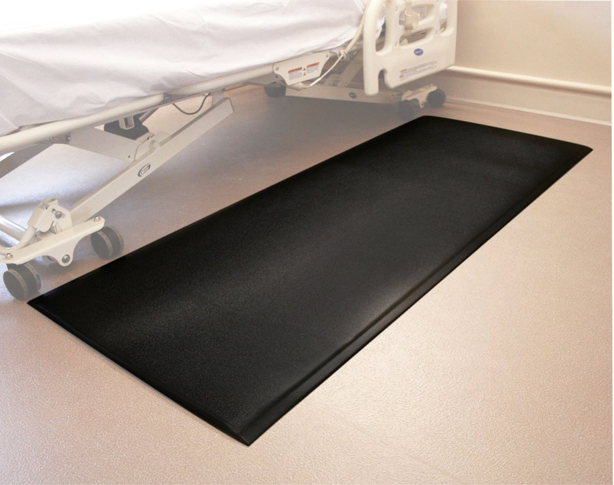FabSafe Anti-Slip Fall Mat, 70" L x 29" W x 5/8" D, Black