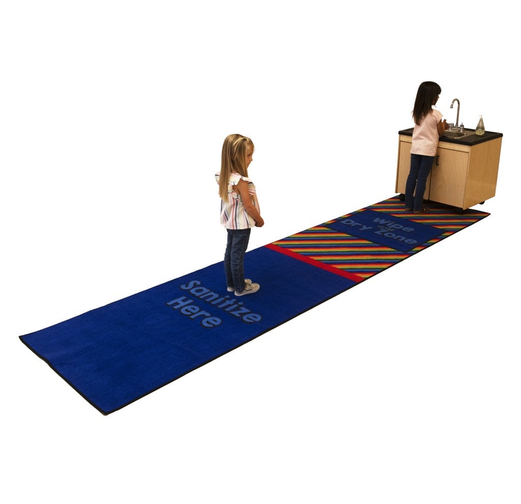 Rainbow Striped Sanitize Rug - 3ft x 12ft - Runner - Multi