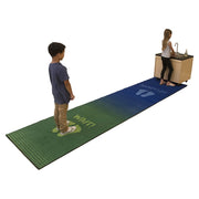 Stand, Wait & Sanitize Here Rug - 3ft x 12ft Runner - Blue