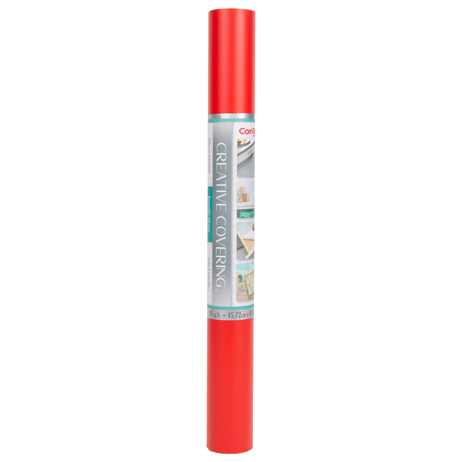 Creative Covering™ Adhesive Covering, Red, 18" x 16 ft