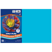 Construction Paper, Heavyweight, Atomic Blue, 12" x 18", 50 Sheets
