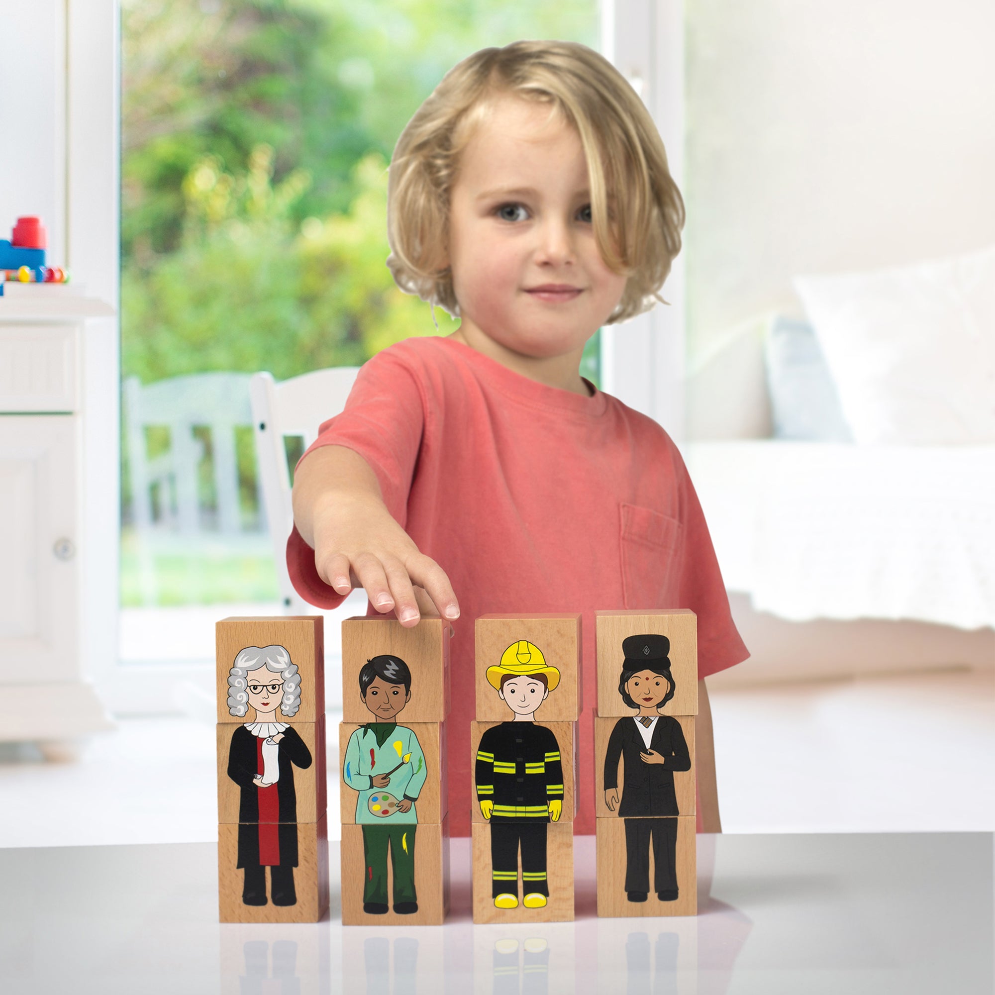 Career Mix 'N’ Match Wooden Blocks