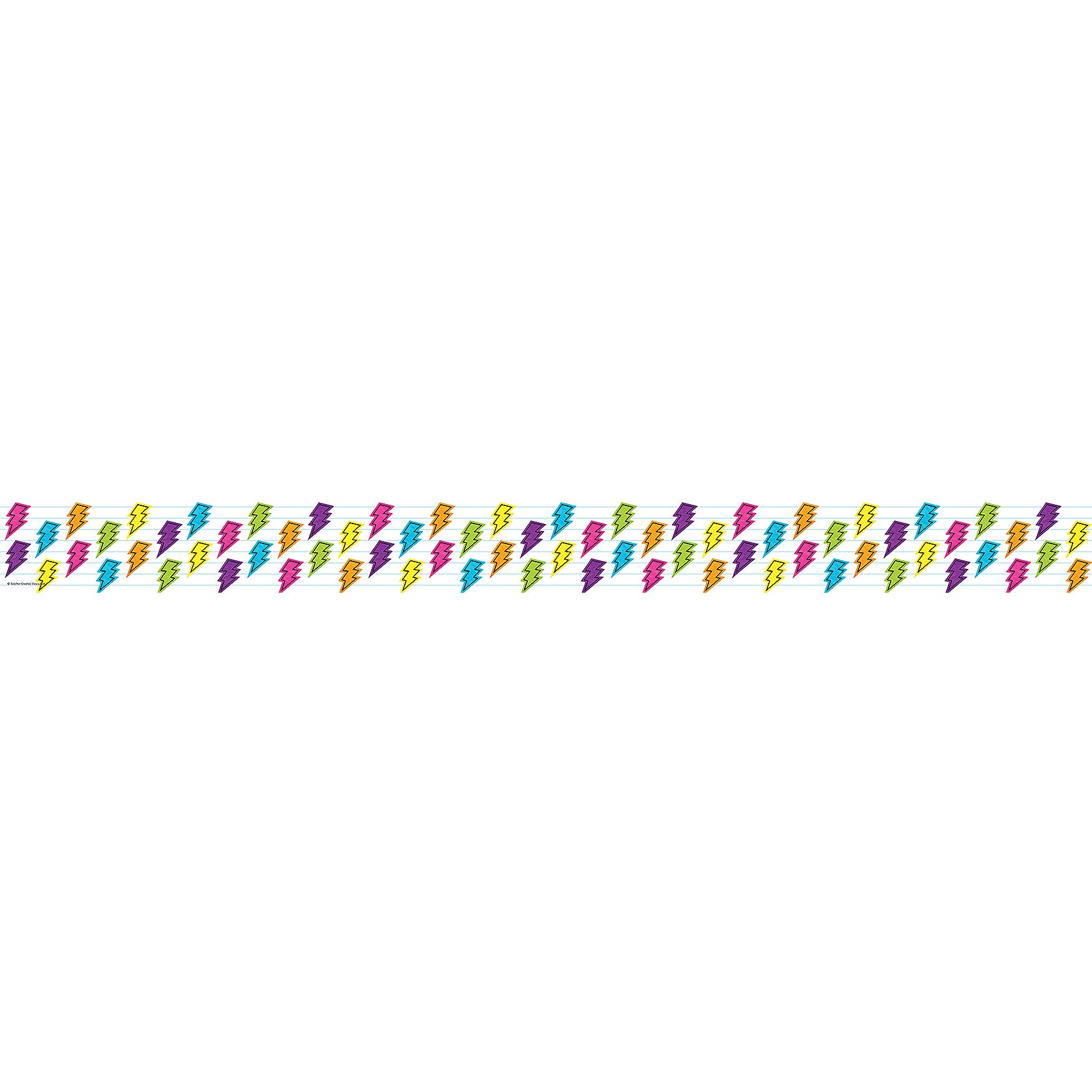 Brights 4Ever Lightning Bolts Straight Border Trim, 35 Feet