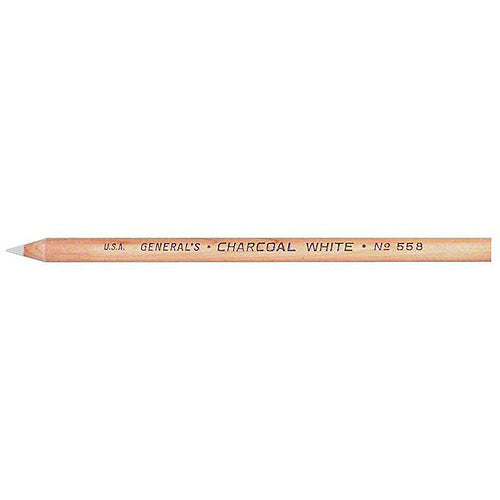 Generals Erasable Charcoal Pencils  Pack of 12  White