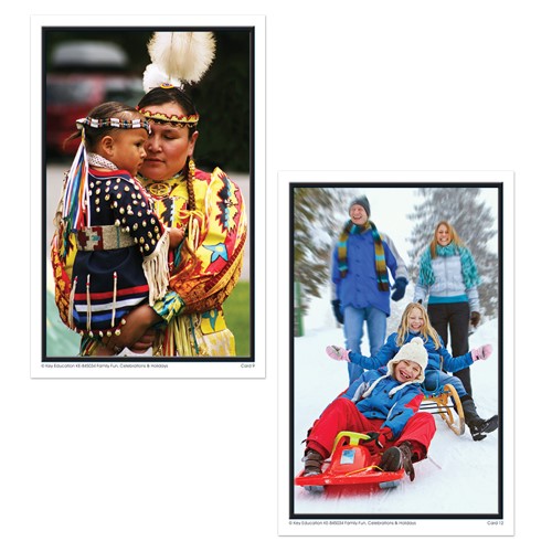 Key Education Learning Cards Family Celebrations and Holidays Grade PK-2, Special Ed 24 Cards (845034)