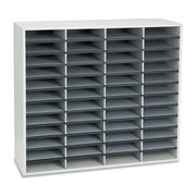 48 Compartment(s) - Compartment Size : 2.50" x 9" x 11.62" - 34.69" Height x 38.25" Width x 11.88" Depth - Corrugated - Dove Gray - Fiberboard, Wood - 1 Each