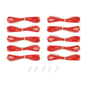 Lanyard Hanks - Opaque, 10 Hanks 5 Hooks, Red