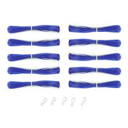 Lanyard Hanks - Translucent, 10 Hanks 5 Hooks, Blue