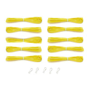 Lanyard Hanks - Opaque, 10 Hanks 5 Hooks, Yellow