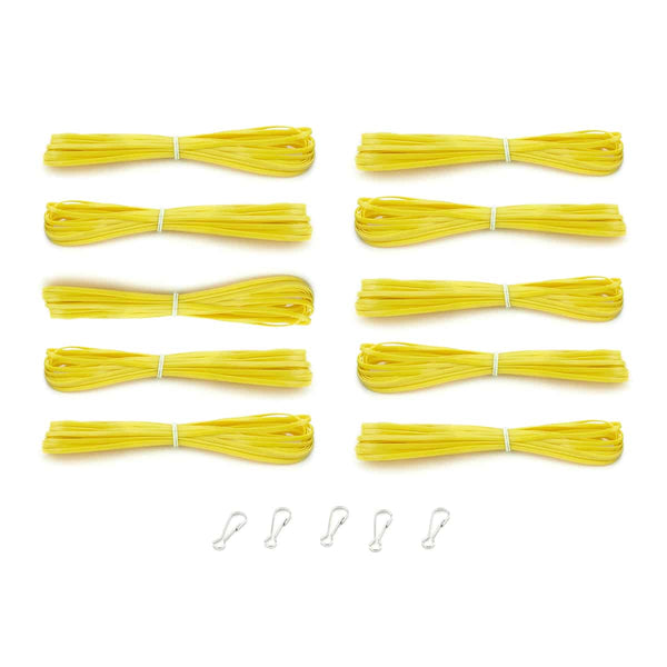 Lanyard Hanks - Opaque, 10 Hanks 5 Hooks, Yellow