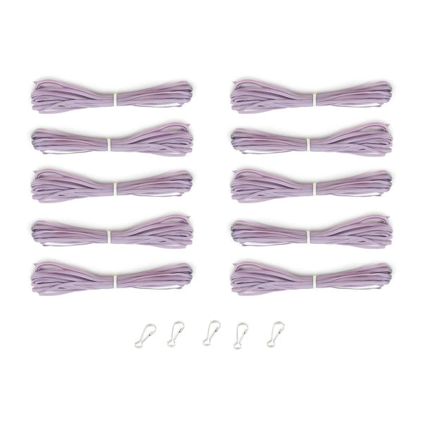 Lanyard Hanks - Opaque, 10 Hanks 5 Hooks, Lavender