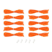 Lanyard Hanks - Opaque, 10 Hanks 5 Hooks, Orange