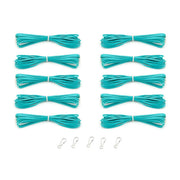 Lanyard Hanks - Opaque, 10 Hanks 5 Hooks, Turquoise
