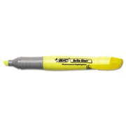 BIC Brite Liner Stick Highlighters with Grip, Chisel Tip, Yellow, Dozen (BLMG11-YEL)