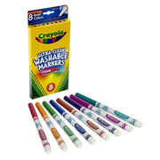 Crayola Washable Markers, Fine Point, Bold Colors, 8/Set