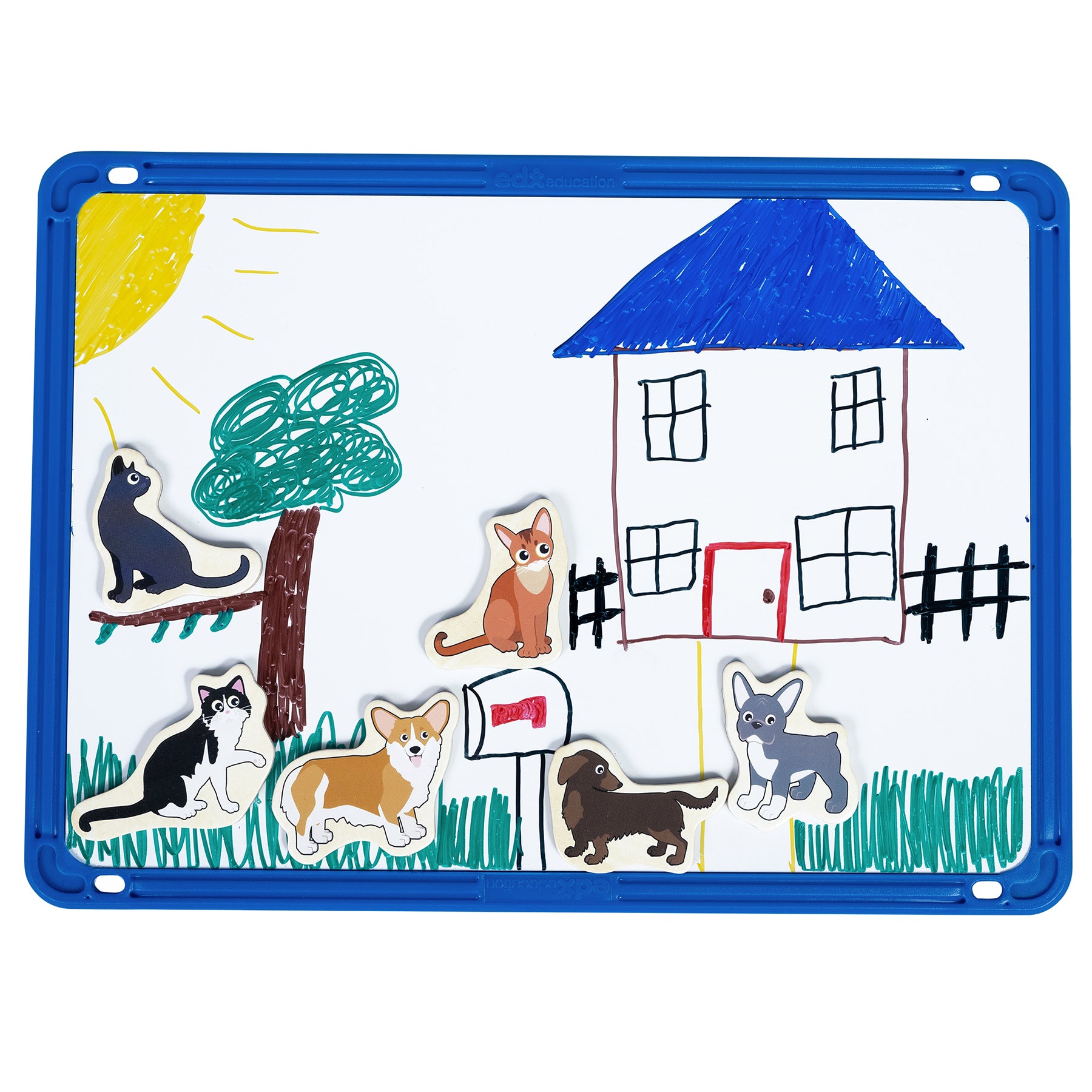 Wooden Magnets - Cats & Dogs - Set of 20