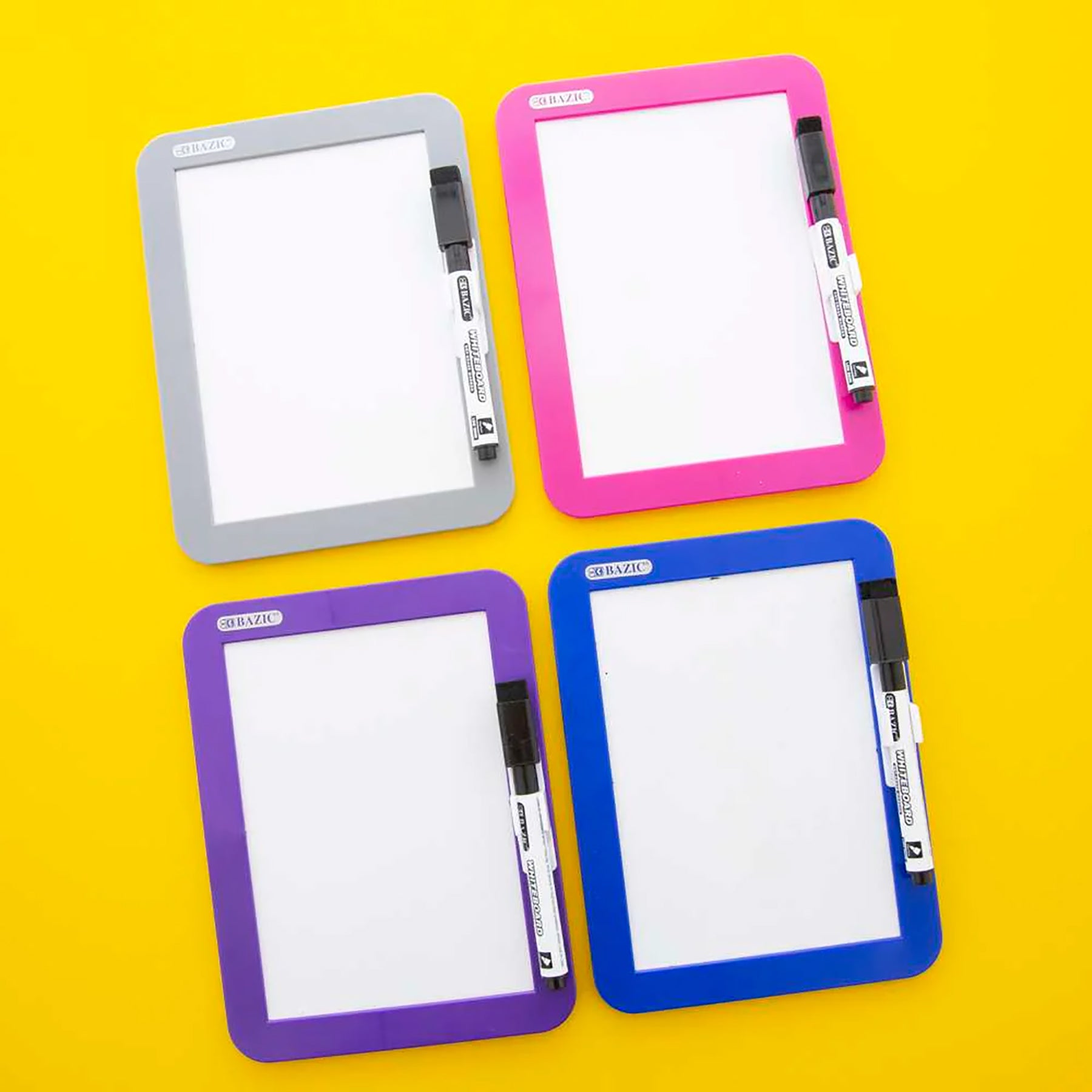 Magnetic Locker Dry Erase Board with Marker, 5" x 7", Assorted