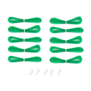Lanyard Hanks - Translucent, 10 Hanks 5 Hooks, Green