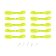 Lanyard Hanks - Translucent, 10 Hanks 5 Hooks, Yellow
