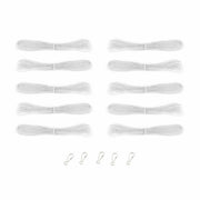 Lanyard Hanks - Translucent, 10 Hanks 5 Hooks, Clear