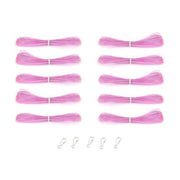 Lanyard Hanks - Translucent, 10 Hanks 5 Hooks, Raspberry