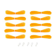 Lanyard Hanks - Translucent, 10 Hanks 5 Hooks, Orange