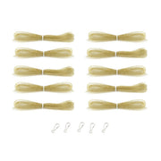 Lanyard Hanks - Translucent, 10 Hanks 5 Hooks, Gold Sparkle