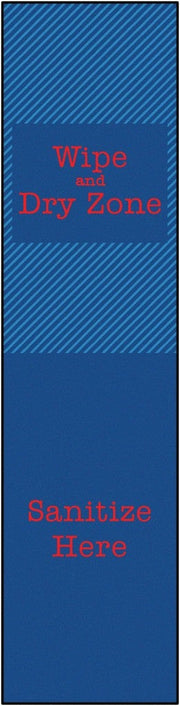 Blue & Red Sanitize Rug - 3ft x 12ft - Runner