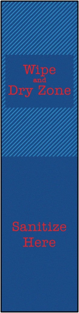 Blue & Red Sanitize Rug - 3ft x 12ft - Runner
