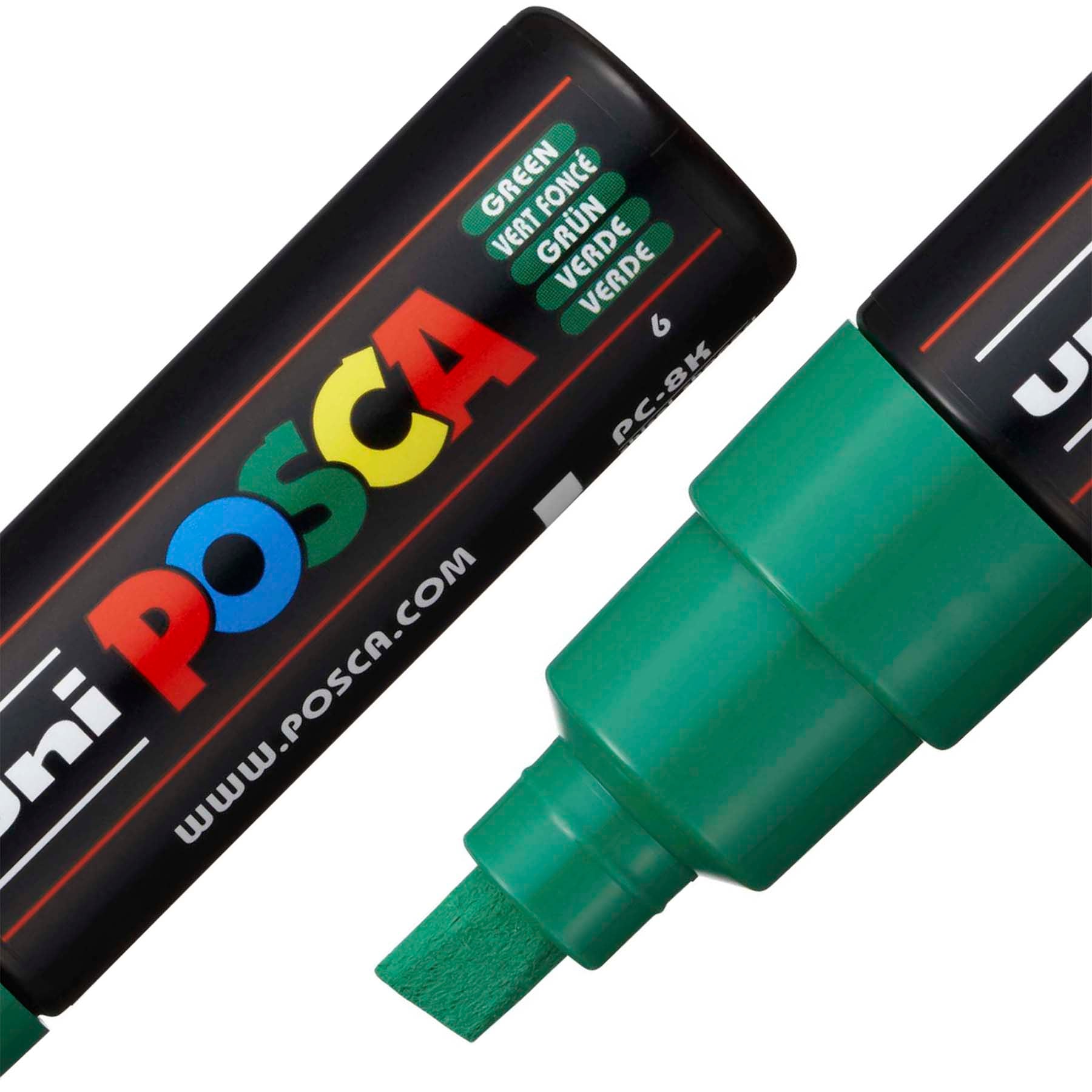 uni® POSCA PC-8K Water-Based Paint Markers, Broad Tip (8mm), Green