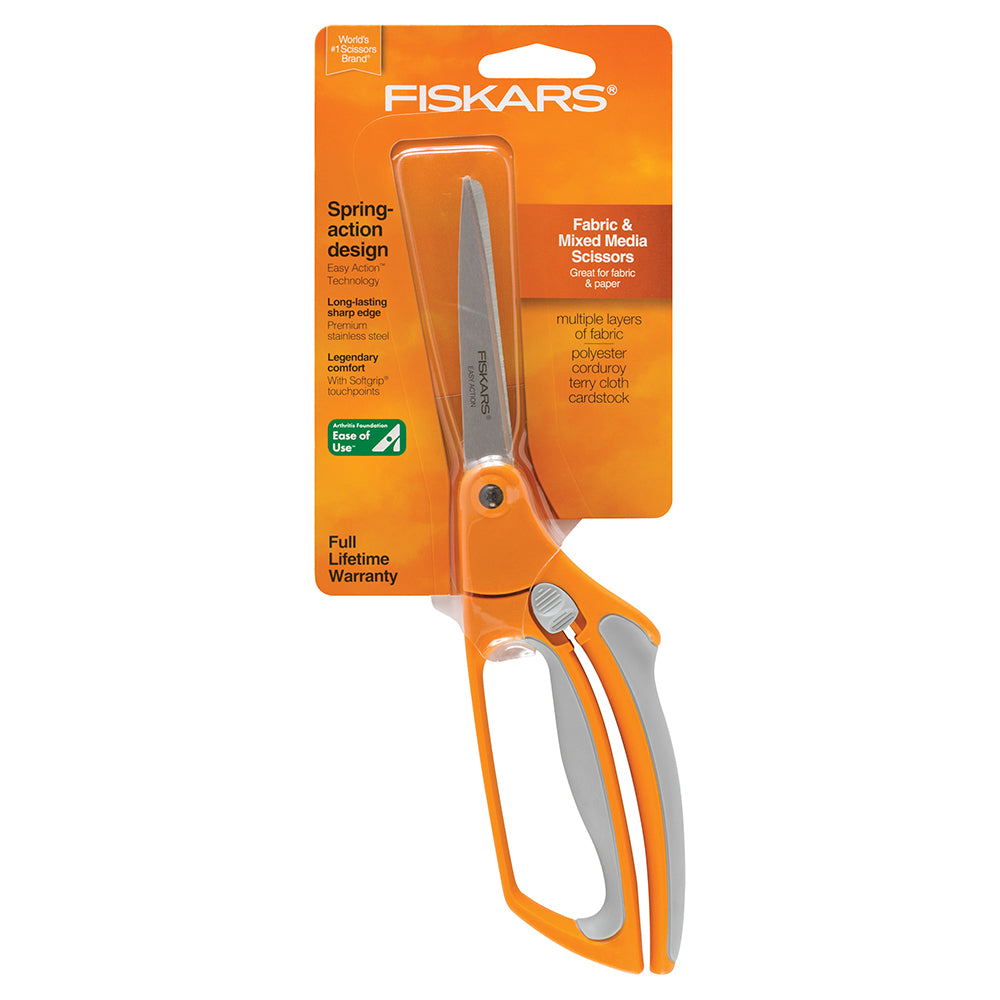 Fiskars Premier Easy Action No. 8 Bent Scissors White