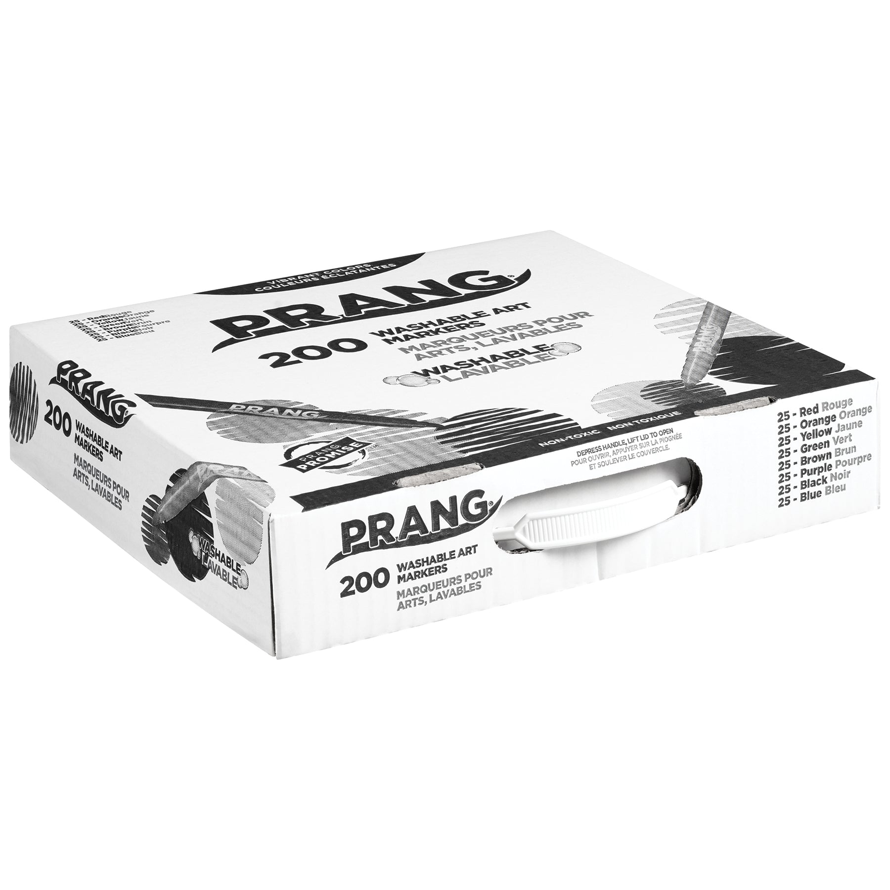 Washable Art Marker Masterpack, 8 Colors, 200 Per Box