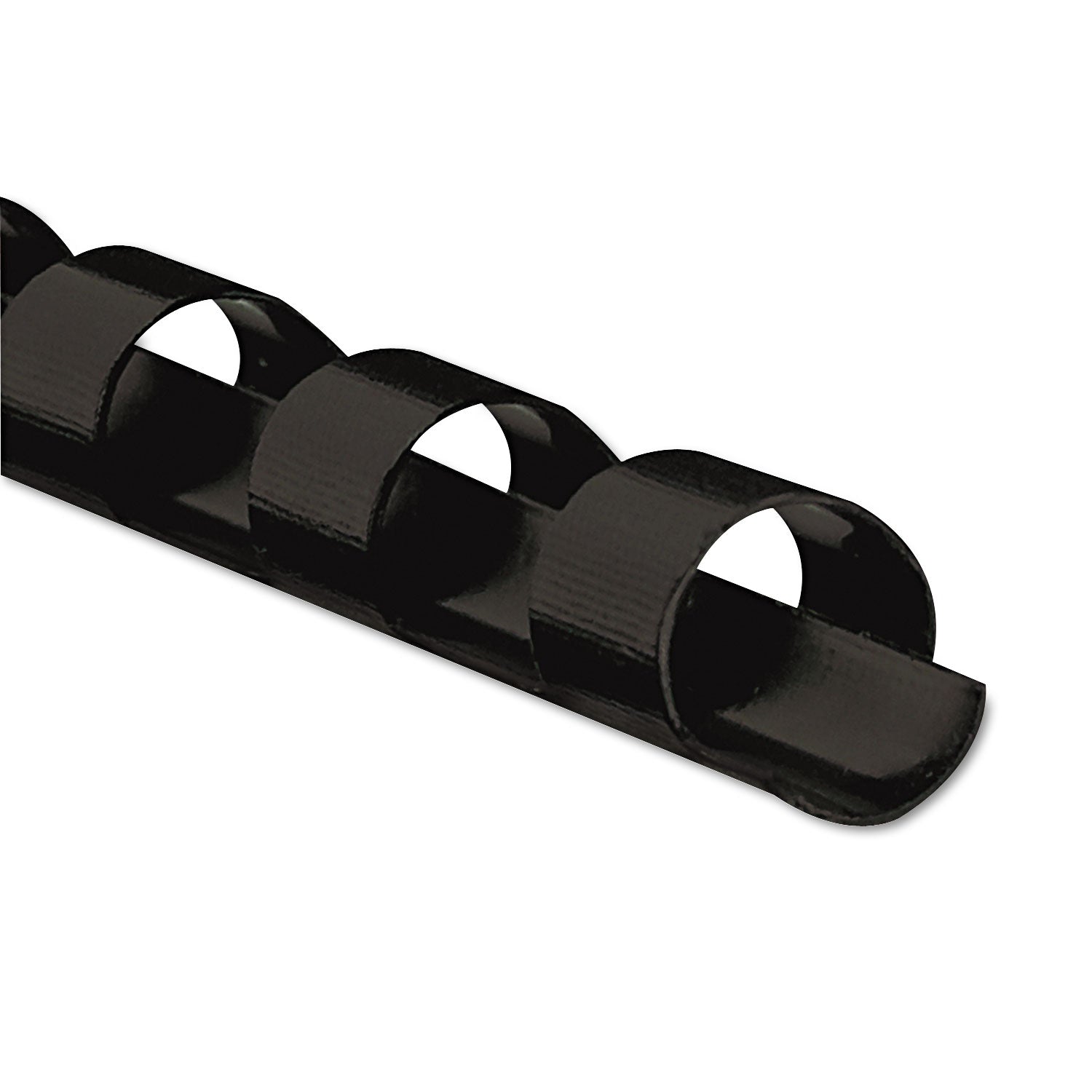 Fellowes Plastic Binding Combs - 0.3" Height x 10.8" Width x 0.3" Depth - 0.31" Maximum Capacity - 40 x Sheet Capacity - 19 x Rings - Ring Binder - Round - Black - Plastic - 1 Pack
