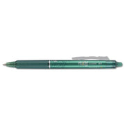 Pilot FriXion Clicker Erasable Gel Ink Retractable Pen  Green Ink  .7mm  Dozen -PIL31476