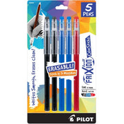Pilot FriXion ColorSticks Erasable Gel Ink Pens  Fine Point (0.7 Mm)  Assorted Ink  5 Count
